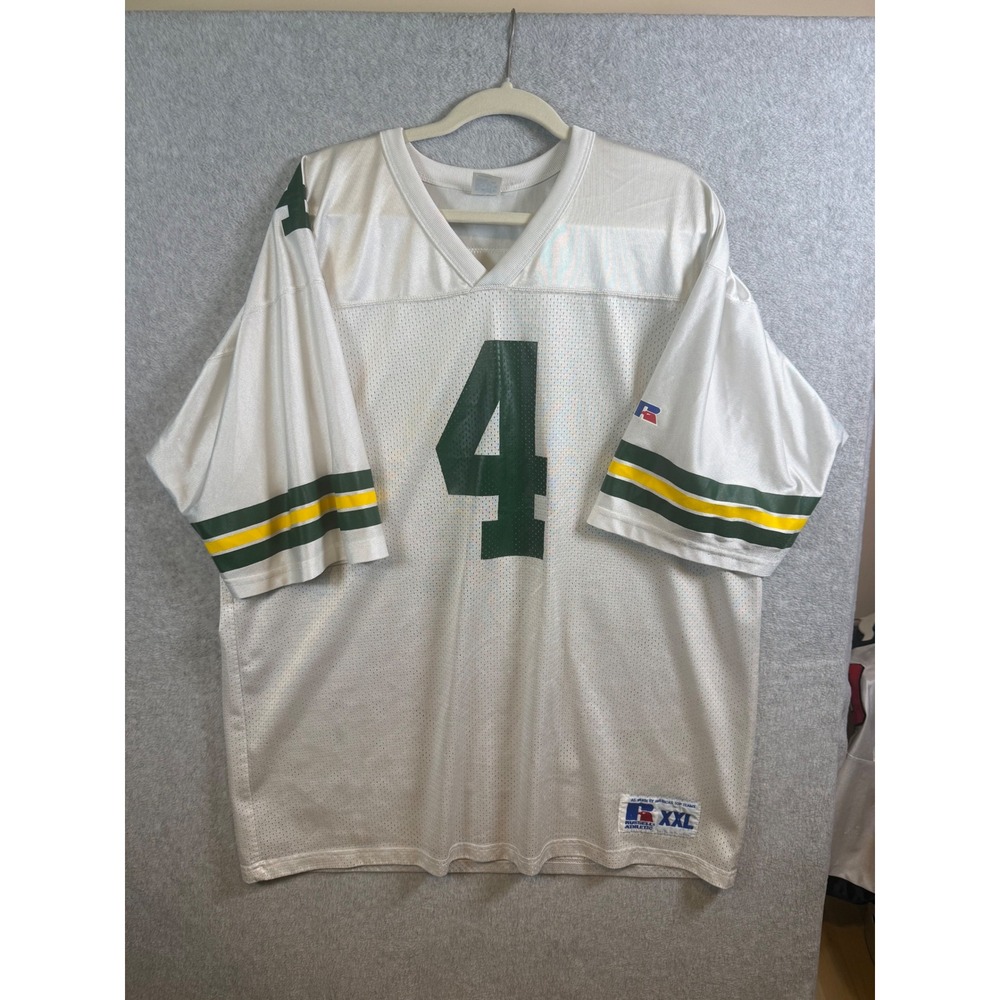 Vintage Russell Athletic Green Bay Packers Brett Favre Jersey XXL White Mesh 4